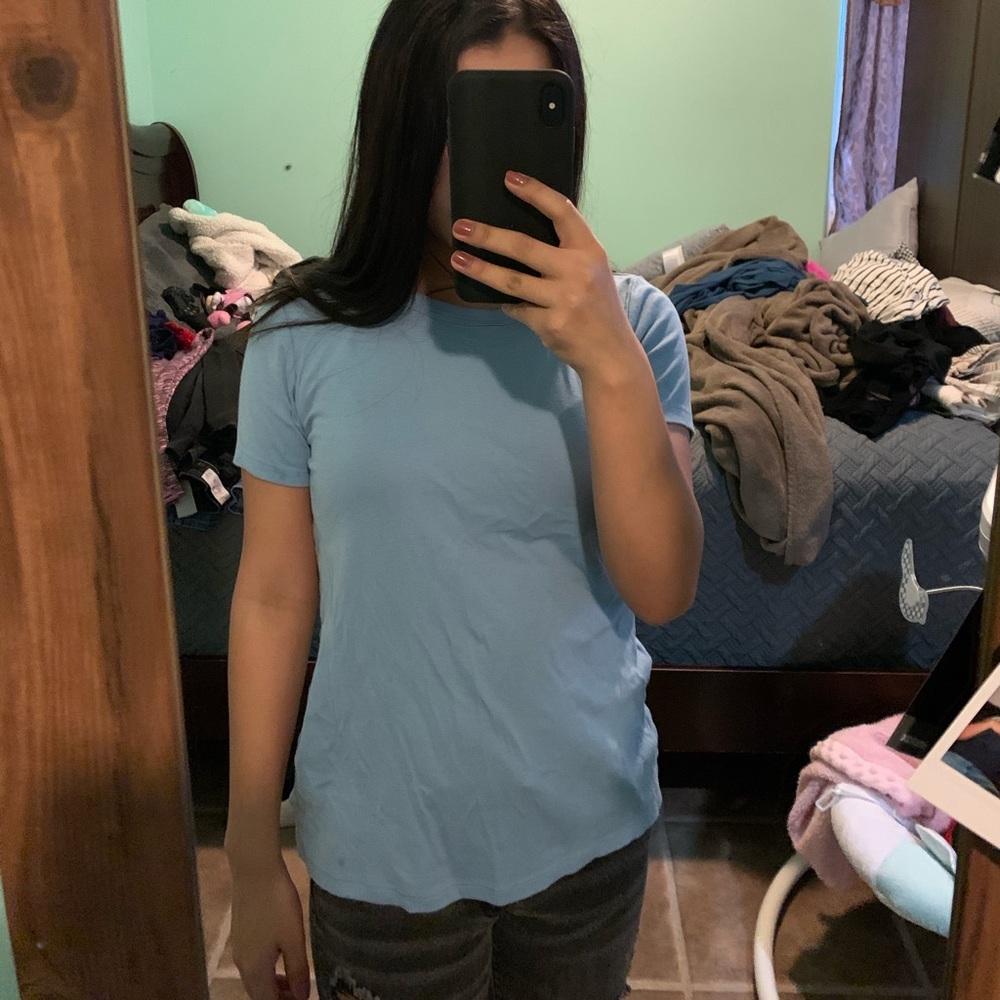 Baby blue top